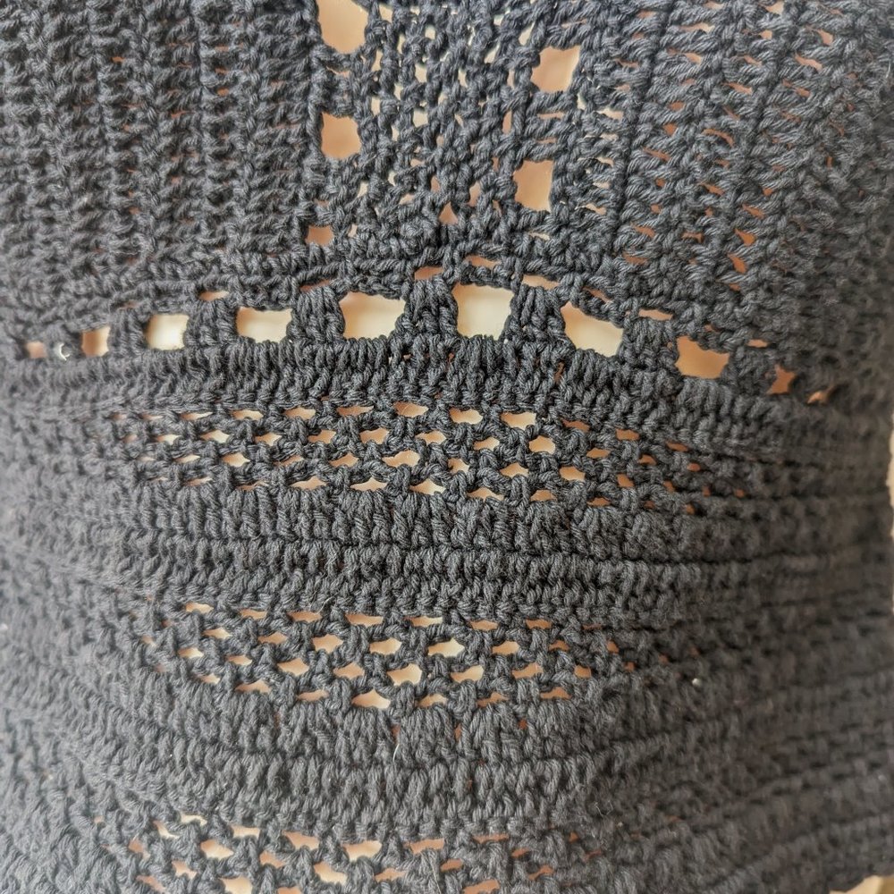 Black Embroiderd Adjustable Halter - image 8